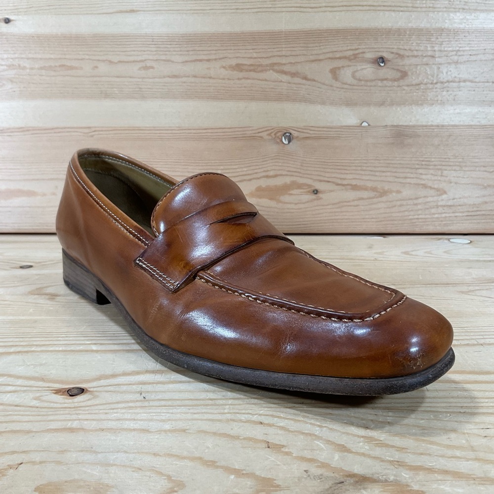 Robert Zur Penny Loafer Size Men’s 9.5 M Brown Leather Square Toe 3003